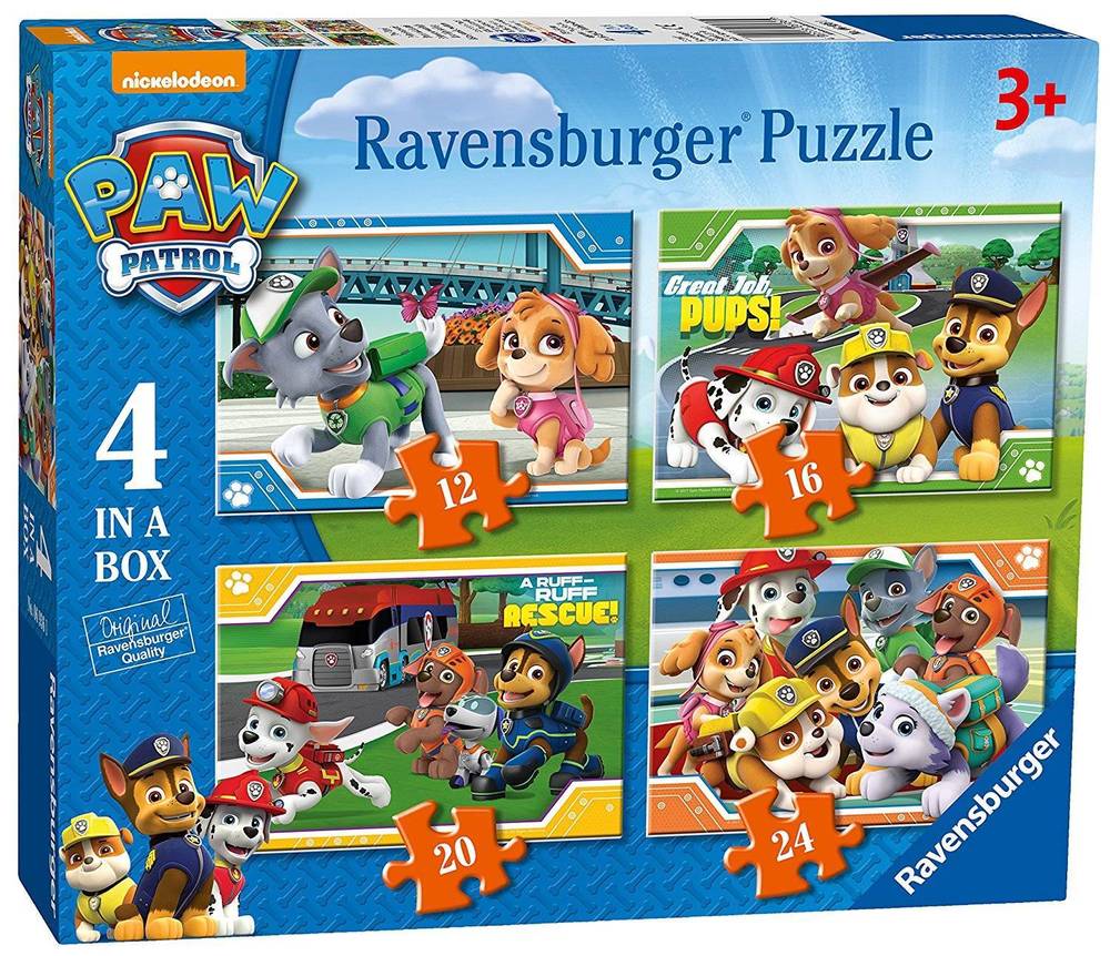 Пъзел Ravensburger 4 в 1 - Пес Патрул 2