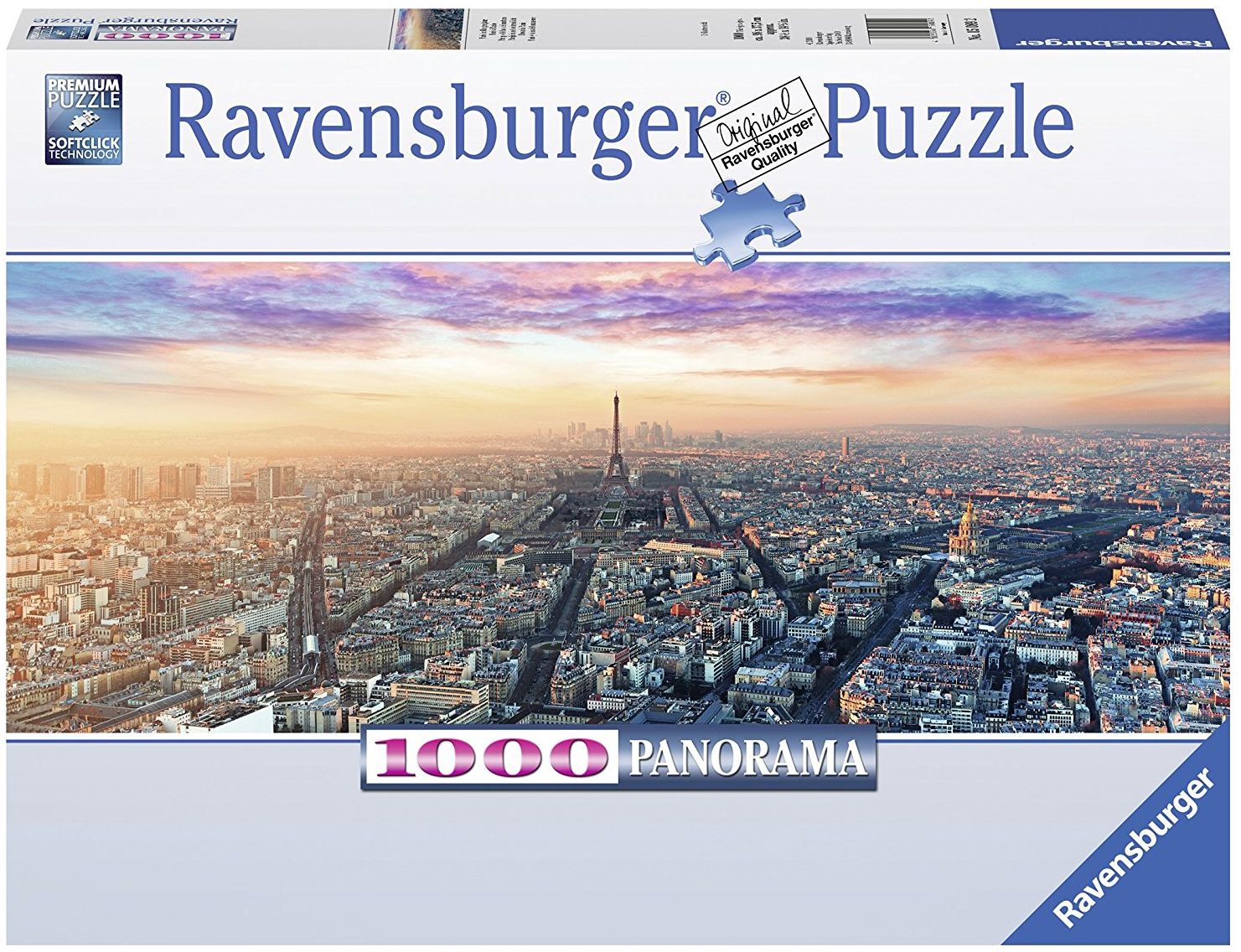 Панорамен пъзел Ravensburger от 1000 части - Сутрин в Париж