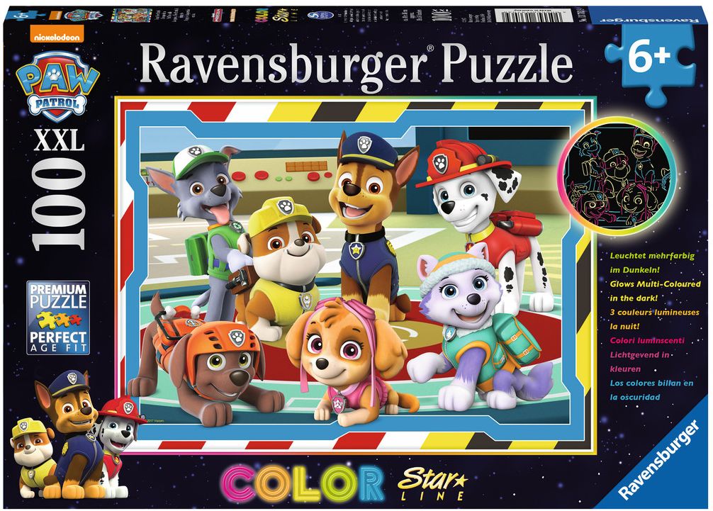 Светещ пъзел Ravensburger от 100 XXL части - Пес патрул