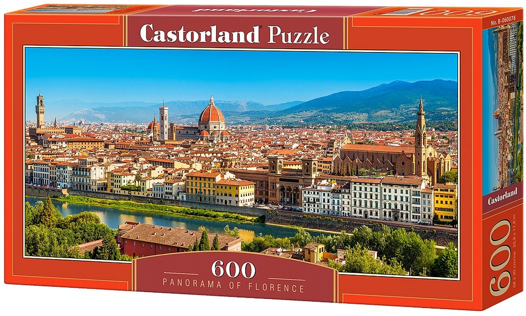 Панорамен пъзел Castorland от 600 части - Флоренция