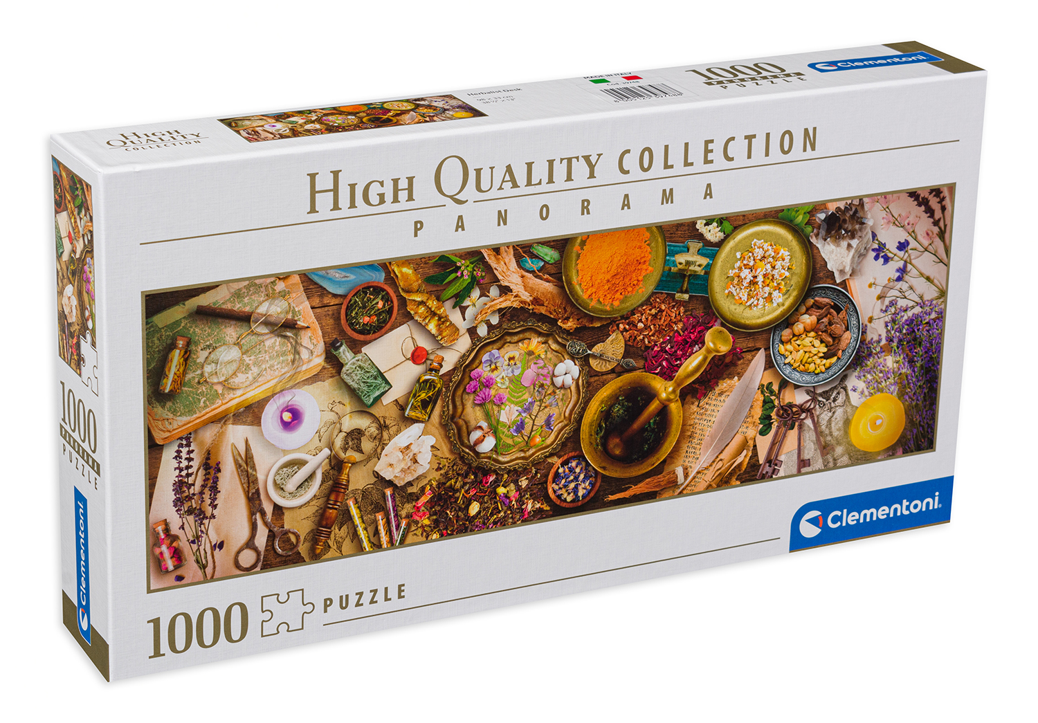 Панорамен пъзел Clementoni от 1000 части - Бюрото на билкаря