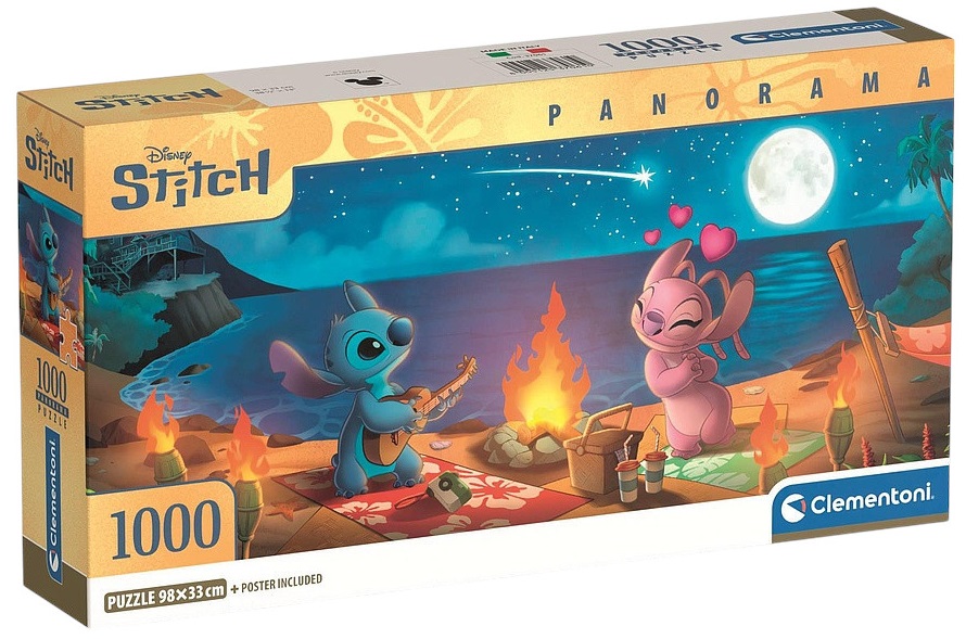 Панорамен пъзел Clementoni от 1000 части - Дисни Стич
