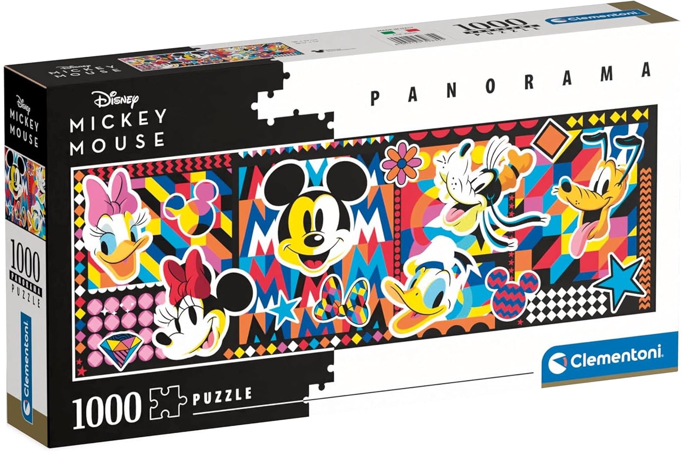Панорамен пъзел Clementoni от 1000 части - Класическите герои на Дисни