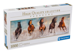 Панорамен пъзел Clementoni от 1000 части - Коне