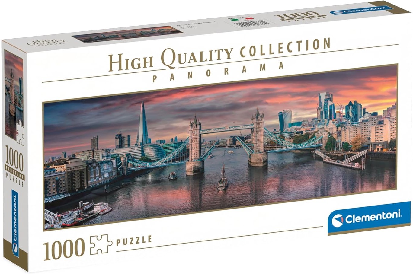 Панорамен пъзел Clementoni от 1000 части - Отвъд река Темза