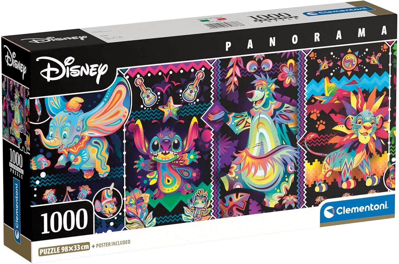 Панорамен пъзел Clementoni от 1000 части - Цветно празненство