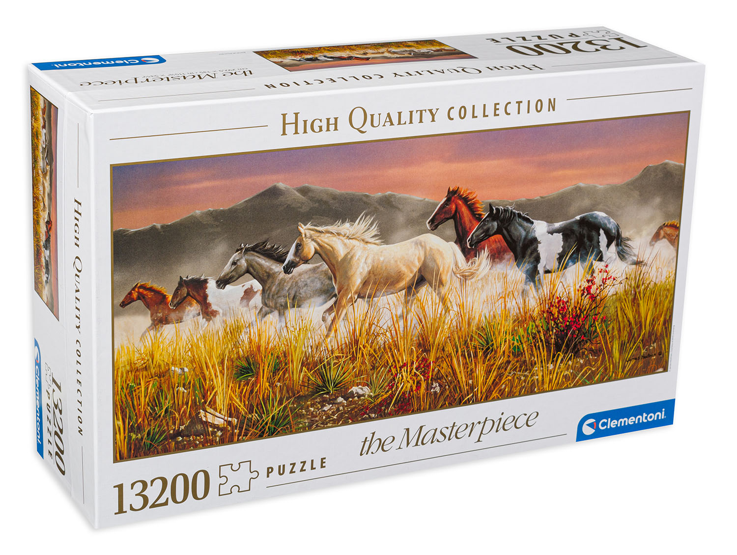 Панорамен пъзел Clementoni от 13 200 части - Бягащи коне, Джеймс Хаутман