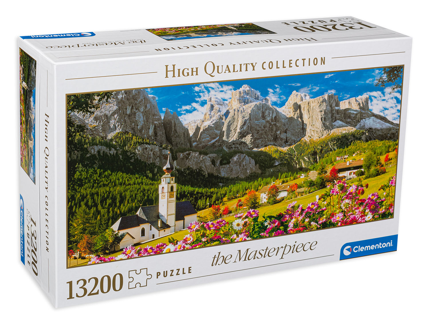 Панорамен пъзел Clementoni от 13 200 части - Села в Доломитите, Италия