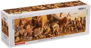 Панорамен пъзел Eurographics от 1000 части - Динозаври, Харуо Такино