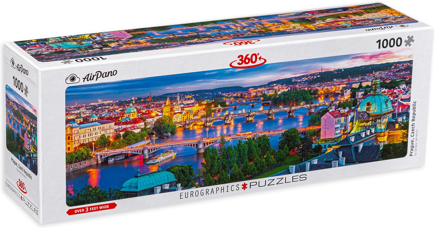 Панорамен пъзел Eurographics от 1000 части - Прага, Чехия