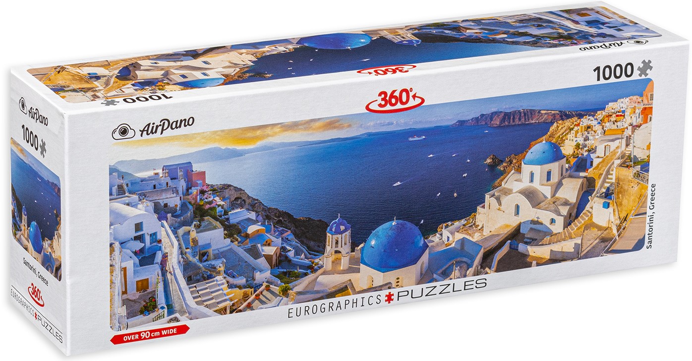Панорамен пъзел Eurographics от 1000 части - Санторини, Гърция