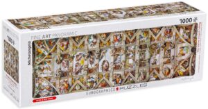 Панорамен пъзел Eurographics от 1000 части - Сикстинската капела, Микеланджело Буонароти