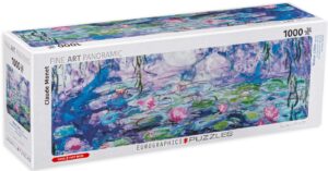 Панорамен пъзел Eurographics от 1000 части - Водни лилии (детайл), Клод Моне