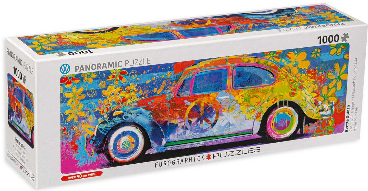 Панорамен пъзел Eurographics от 1000 части - Volkswagen Beetle, Паркър Грийнфийлд