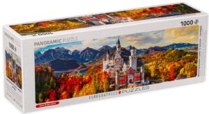 Панорамен пъзел Eurographics от 1000 части - Замъкът Нойшванщайн през есента