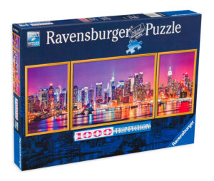 Панорамен пъзел Ravensburger от 1000 части - Ню Йорк, триптих