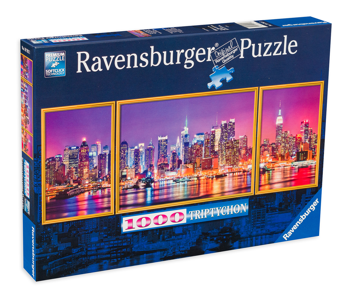 Панорамен пъзел Ravensburger от 1000 части - Ню Йорк, триптих