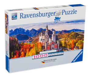 Панорамен пъзел Ravensburger от 1000 части - Замъкът Нойшванщайн, Бавария