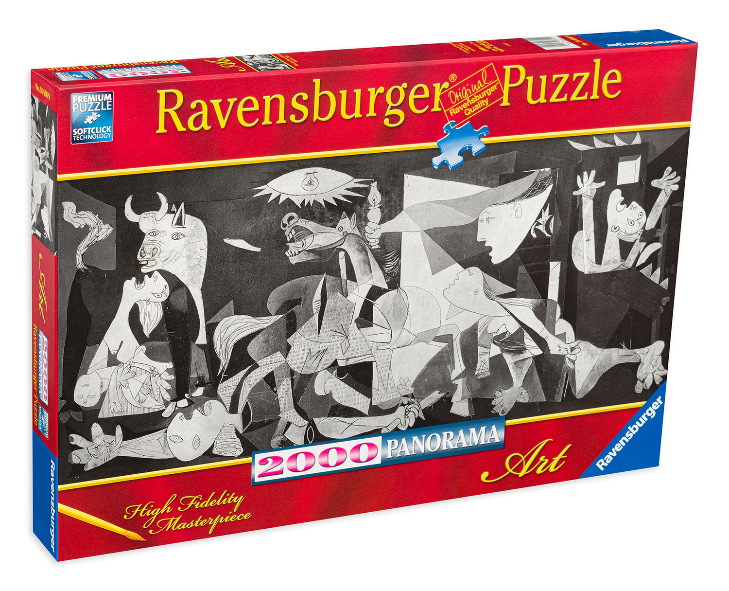 Панорамен пъзел Ravensburger от 2000 части - Герника, Пабло Пикасо