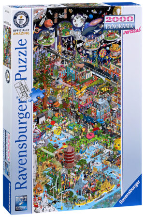 Панорамен пъзел Ravensburger от 2000 части - Световните рекорди на Гинес