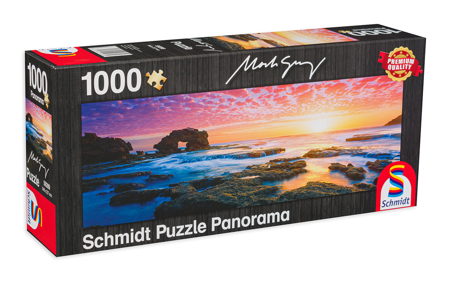 Панорамен пъзел Schmidt от 1000 части - Залез над залива Бриджуотър, Марк Грей