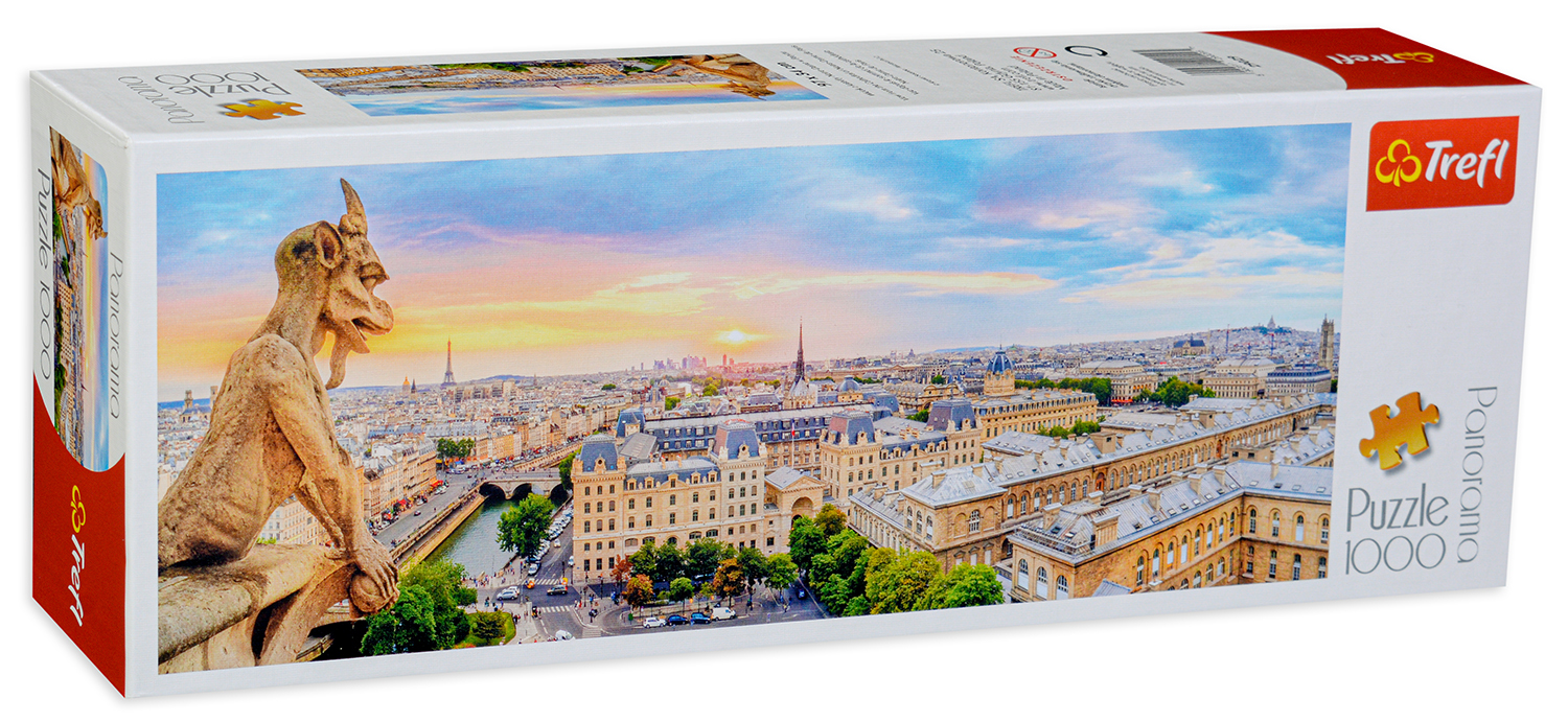 Панорамен пъзел Trefl от 1000 части - Панорама НотрДам