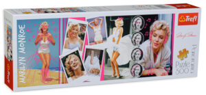 Панорамен пъзел Trefl от 500 части - Мерилин Монро, колаж