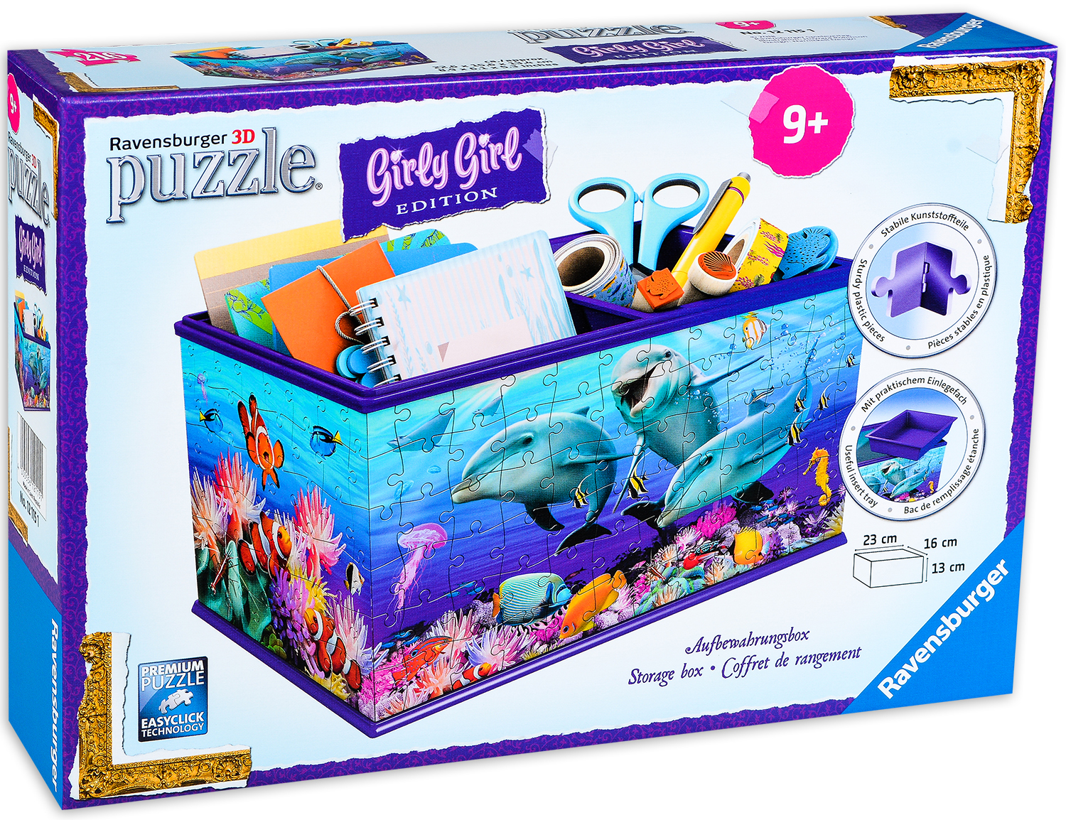 3D пъзел Ravensburger от 216 части - Кутия, Морско дъно