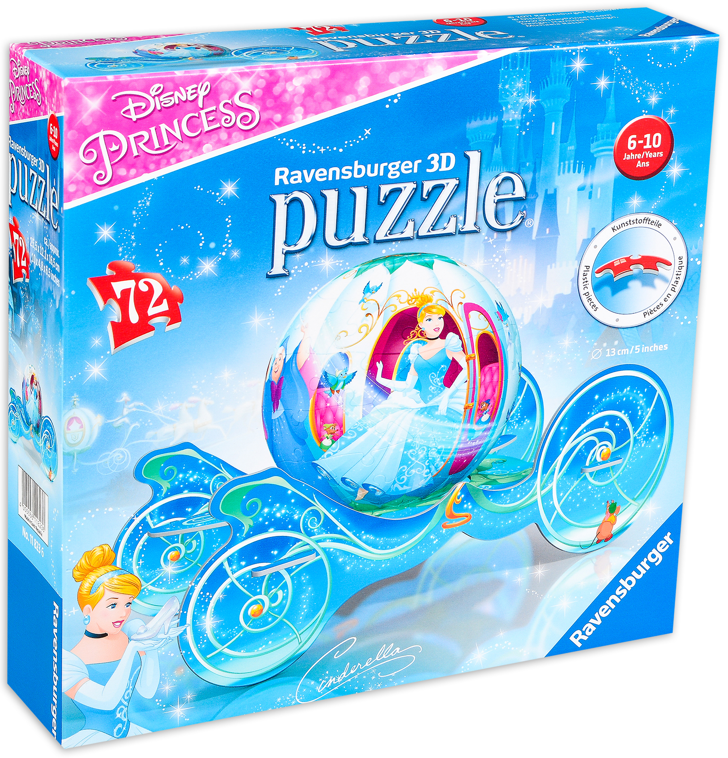 3D пъзел Ravensburger от 72 части - Пепеляшка