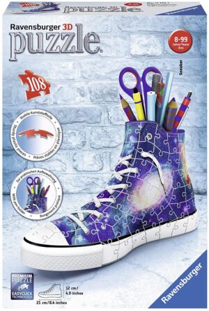 3D пъзел Ravensburger от 108 части - Обувка, галактика