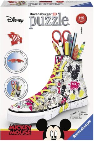 3D пъзел Ravensburger от 108 части - Обувка, Мики Маус