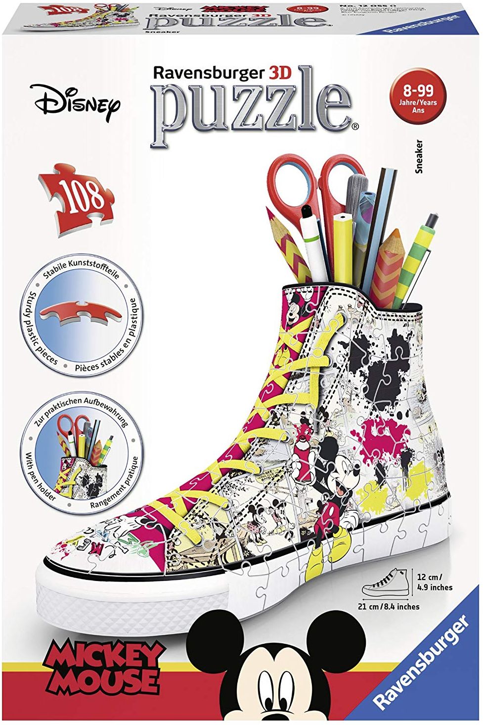 3D пъзел Ravensburger от 108 части - Обувка, Мики Маус