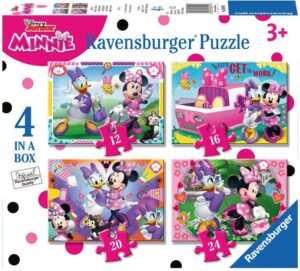 Пъзел Ravensburger 4 в 1 - Мини Маус с приятелки