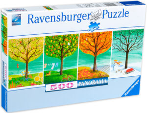 Панорамен пъзел Ravensburger от 500 части - Четири сезона