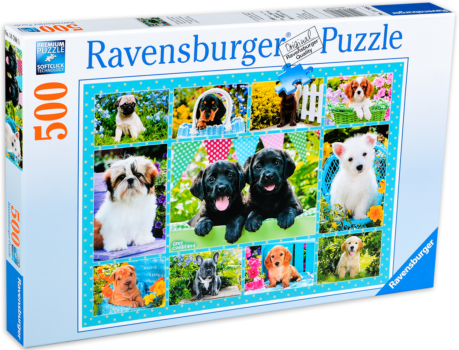 Пъзел Ravensburger от 500 части - Малки кученца