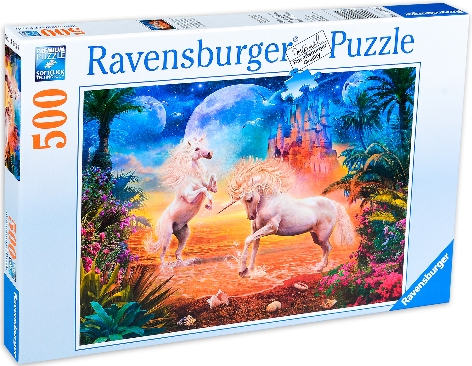Пъзел Ravensburger от 500 части - Митични еднорози