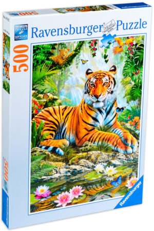Пъзел Ravensburger от 500 части - Тигър в джунглата