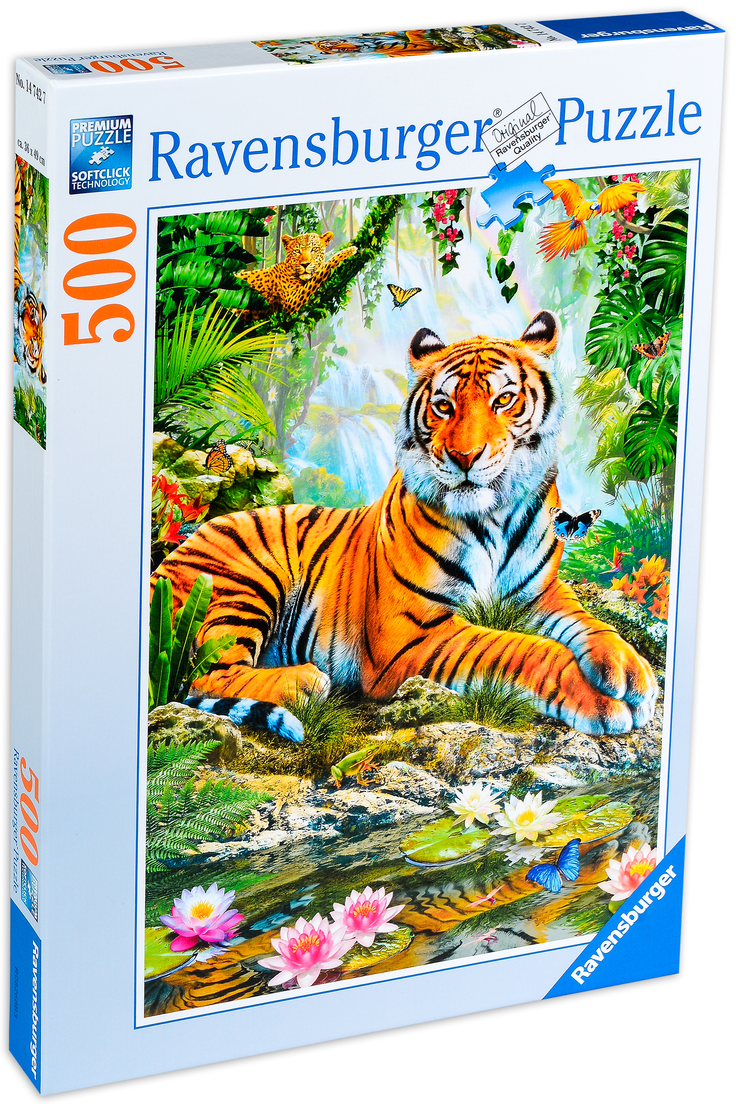 Пъзел Ravensburger от 500 части - Тигър в джунглата