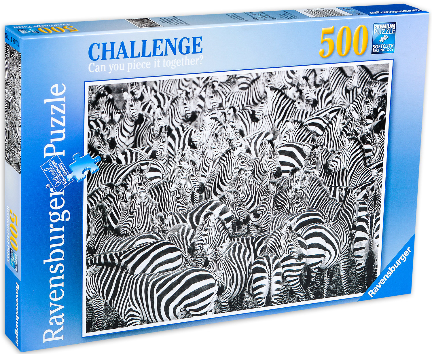 Пъзел Ravensburger от 500 части - Зебри