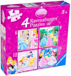 Пъзел Ravensburger 4 в 1 - Дисни принцеси
