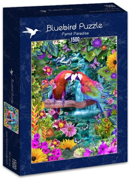 Пъзел Bluebird от 1500 части - Папагалски рай