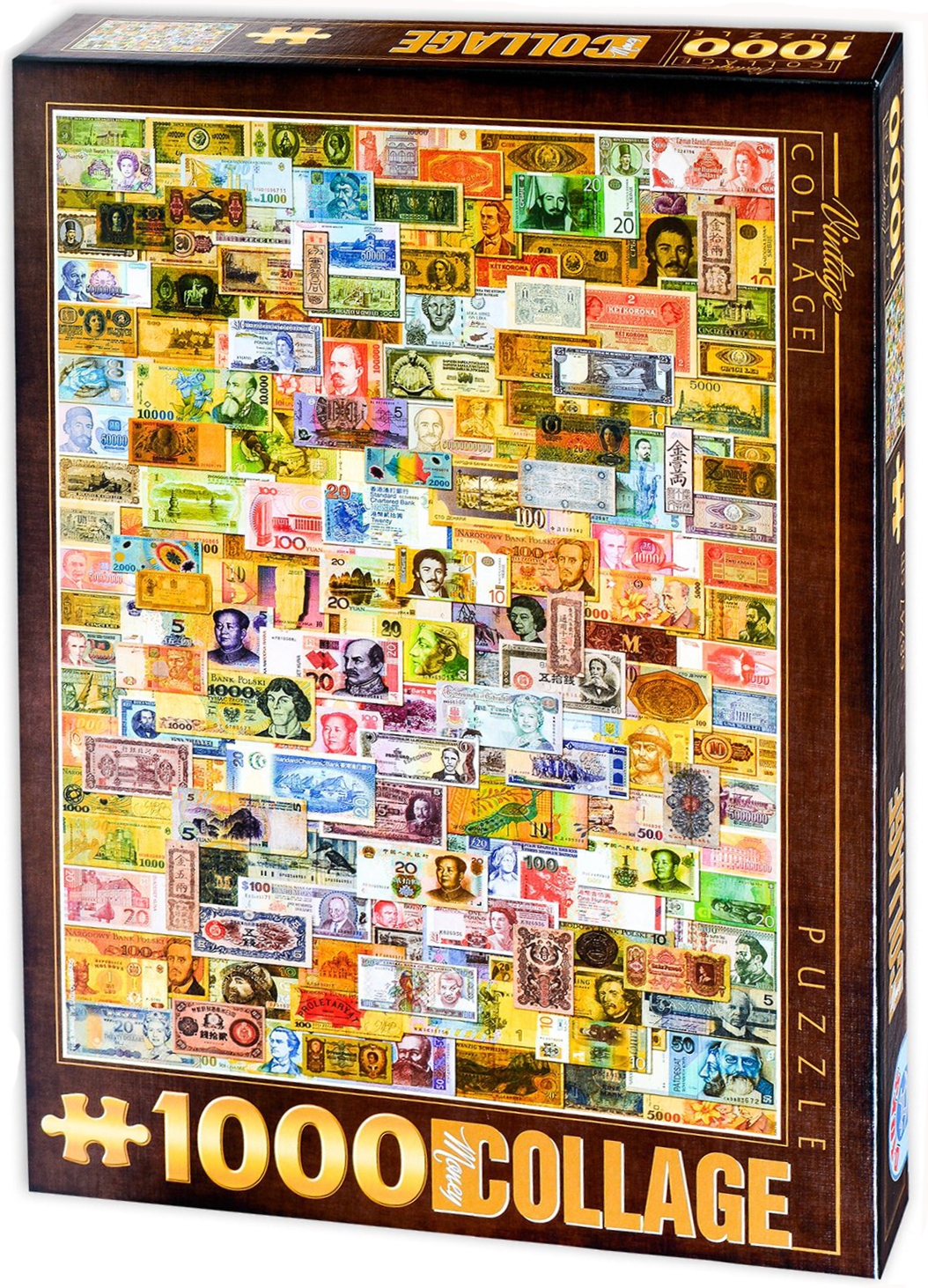 Пъзел D-Toys от 1000 части - Винтидж колаж, Пари