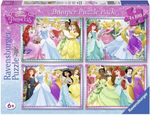 Пъзел Ravensburger от 4 x 100 части - Дисни принцеси