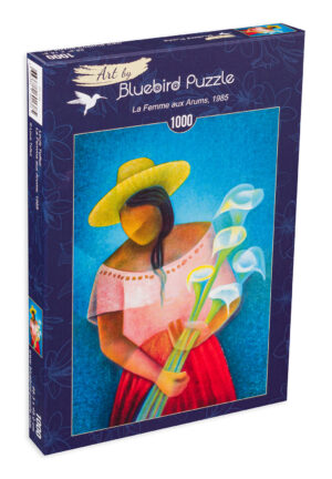 Пъзел Bluebird от 1000 части - Девойка с цветя