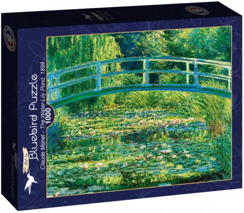 Пъзел Bluebird от 1000 части - Езеро с водни лилии, 1899