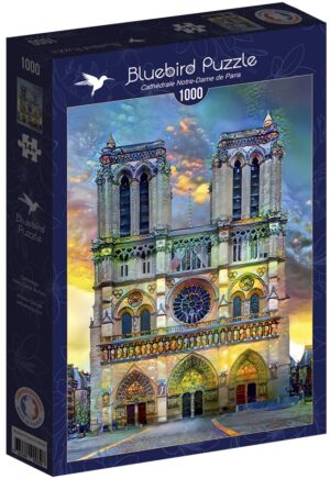 Пъзел Bluebird от 1000 части - Катедралата Нотр Дам в Париж