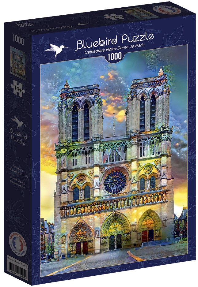 Пъзел Bluebird от 1000 части - Катедралата Нотр Дам в Париж