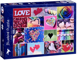 Пъзел Bluebird от 1000 части - Колаж, любов в цветове