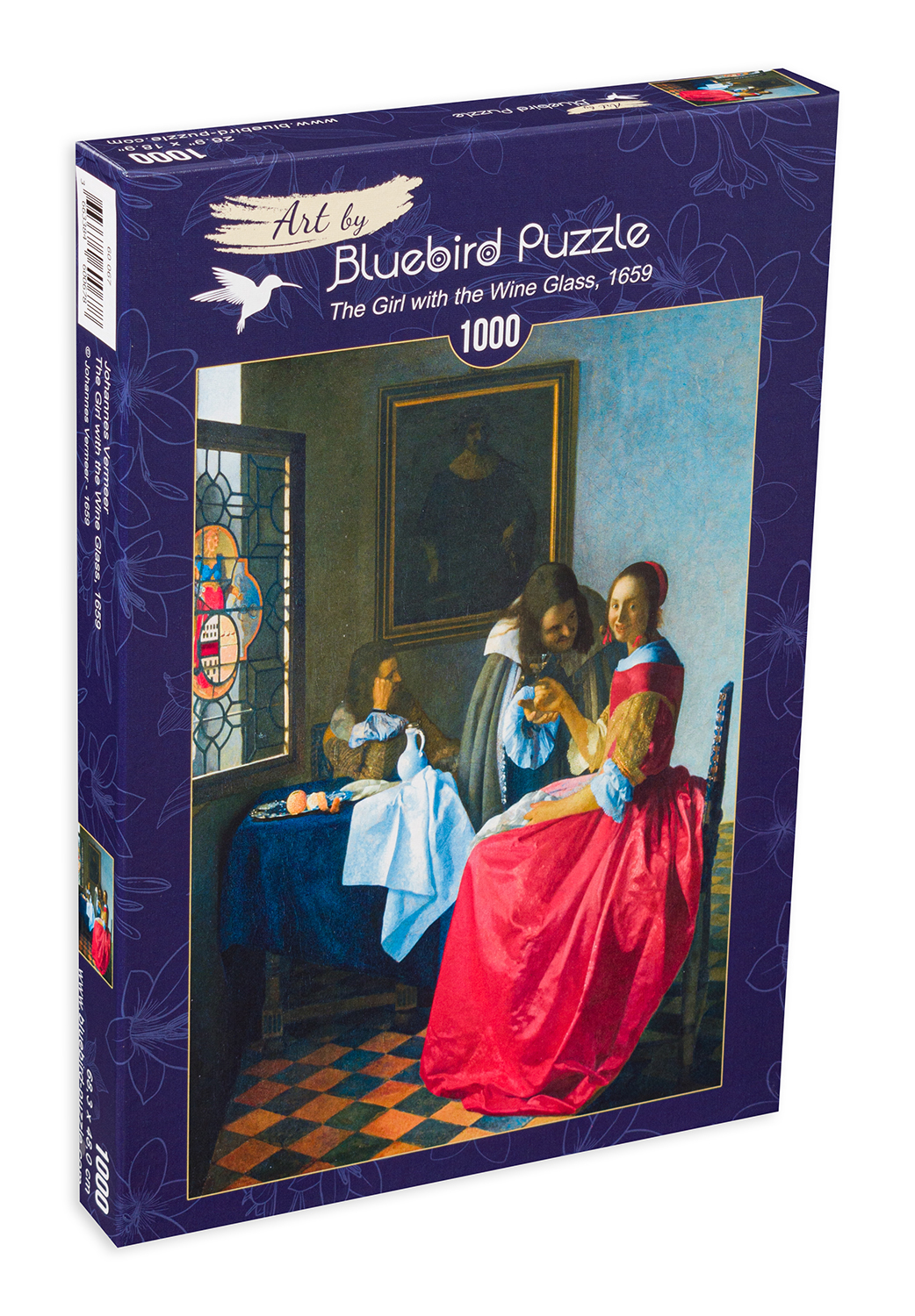 Пъзел Bluebird от 1000 части - Момичето с чаша вино