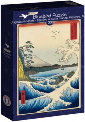 Пъзел Bluebird от 1000 части - Морето в Сата, провинция Суруга, 1859